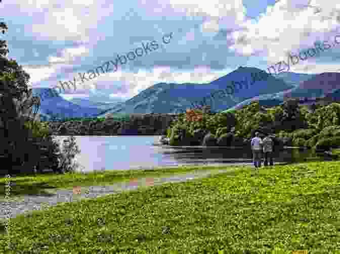 A Hiker Admiring The Tranquil Beauty Of The Derwentwater Fells, With Derwentwater In The Background Walking The Lake District Fells Borrowdale: Scafell Pike Catbells Great Gable And The Derwentwater Fells