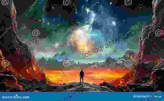 A Panoramic View Of A Breathtaking Cosmic Landscape, With Distant Galaxies Swirling In Vibrant Hues And Nebulas Illuminating The Backdrop. Star Cat: Exodus: A Science Fiction Fantasy Adventure (The Star Cat 5)