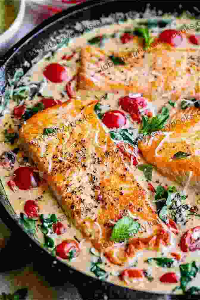 A Photo Of Creamy Tuscan Salmon And Rice With Sun Dried Tomatoes, Spinach, And Parmesan Cheese. Rice Cooker Meals: Innovative Tasty Recipes For Main Meals Sides Desserts Using A Rice Cooker: Rice Cooker Recipes For Main Meals