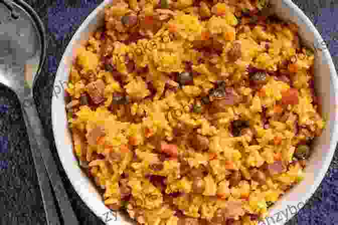 A Steaming Bowl Of Arroz Con Gandules, A Classic Puerto Rican Rice Dish With Pigeon Peas 46 Simple Easy Grandma Recipes From Puerto Rico: Cook Delicious Meals