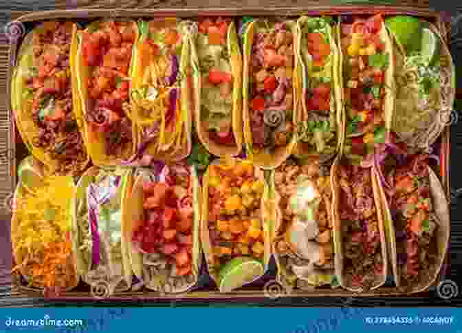 A Tantalizing Image Of Sizzling Tacos, Overflowing With Vibrant Fillings, Garnished With Fresh Cilantro And Lime Wedges. MEXICAN COOKBOOK: 105 Authentic Home Style Recipes For Beginners