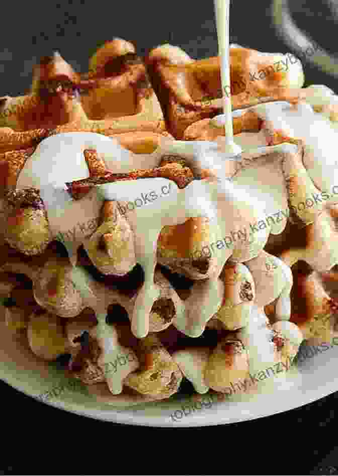 Golden Waffles Swirled With Fragrant Cinnamon, Topped With Creamy Icing Brunch On A Dime: Delicious Waffle Recipes