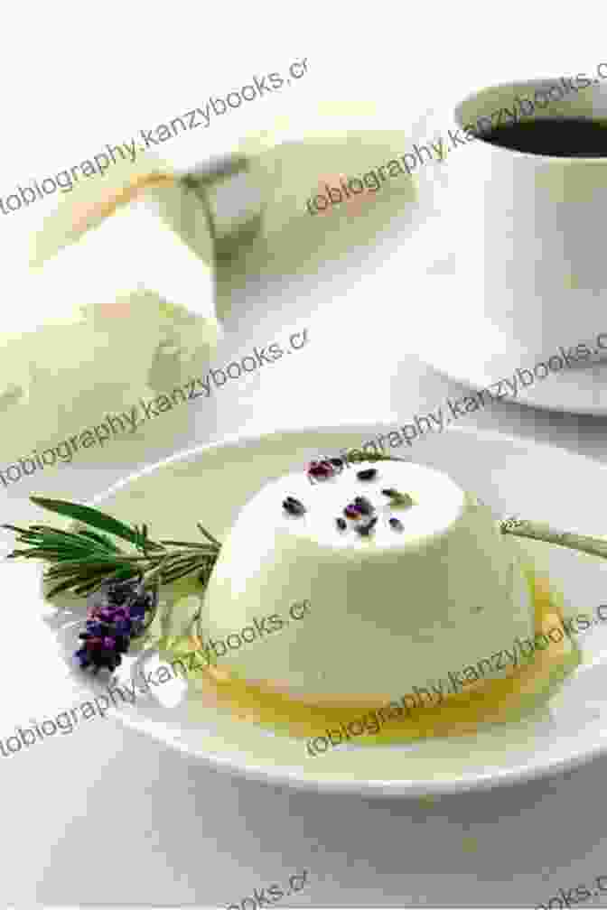 Lavender Panna Cotta Garnished With Lavender Sprigs Cooking With Lavender Suzanne T Smith