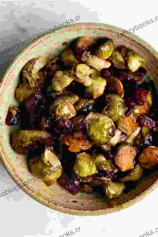 Roasted Brussels Sprouts Tossed In Bacon And Cranberries, Creating A Colorful And Flavorful Side Dish Thanksgiving Main Dish Recipes Cookbook: Thanksgiving Cookbook Easy Stress Free Holiday Recipes