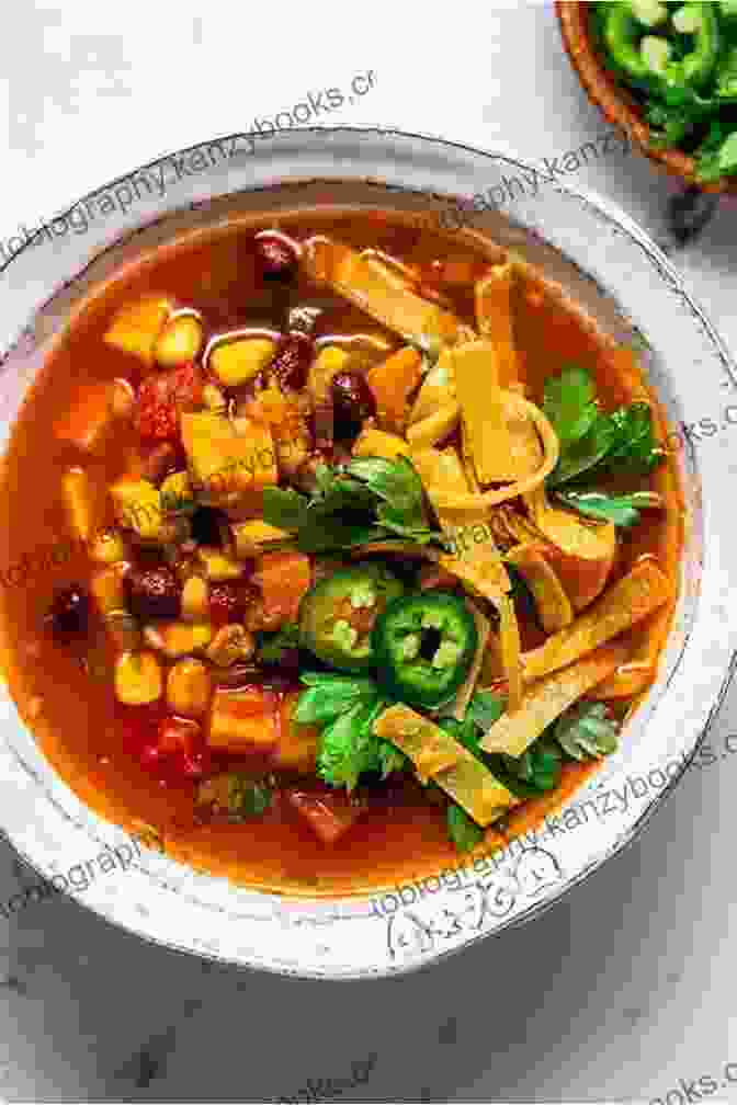 Roasted Vegetable Tortilla Soup With Colorful Roasted Vegetables, Crispy Tortilla Strips, And Fresh Parsley Tortilla Soups Made Simple: Easy Recipes For Homemade Tortilla Soups